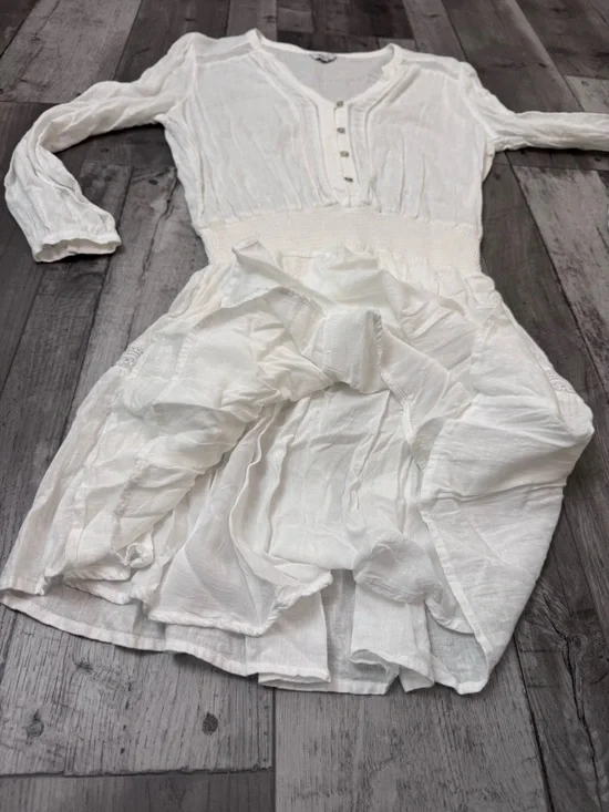 Rails Jasmine White Lace Detail Dress Women’s Small Linen Cotton Blend $228 - Picture 8 of 12